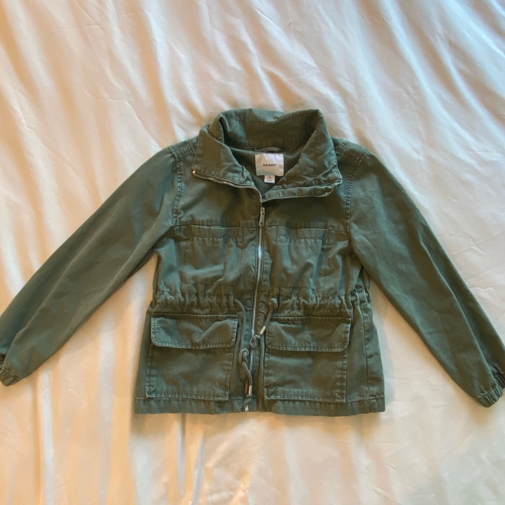 EUC Old Navy Army Olive Green Cargo Utility Jacket XSP 🫒